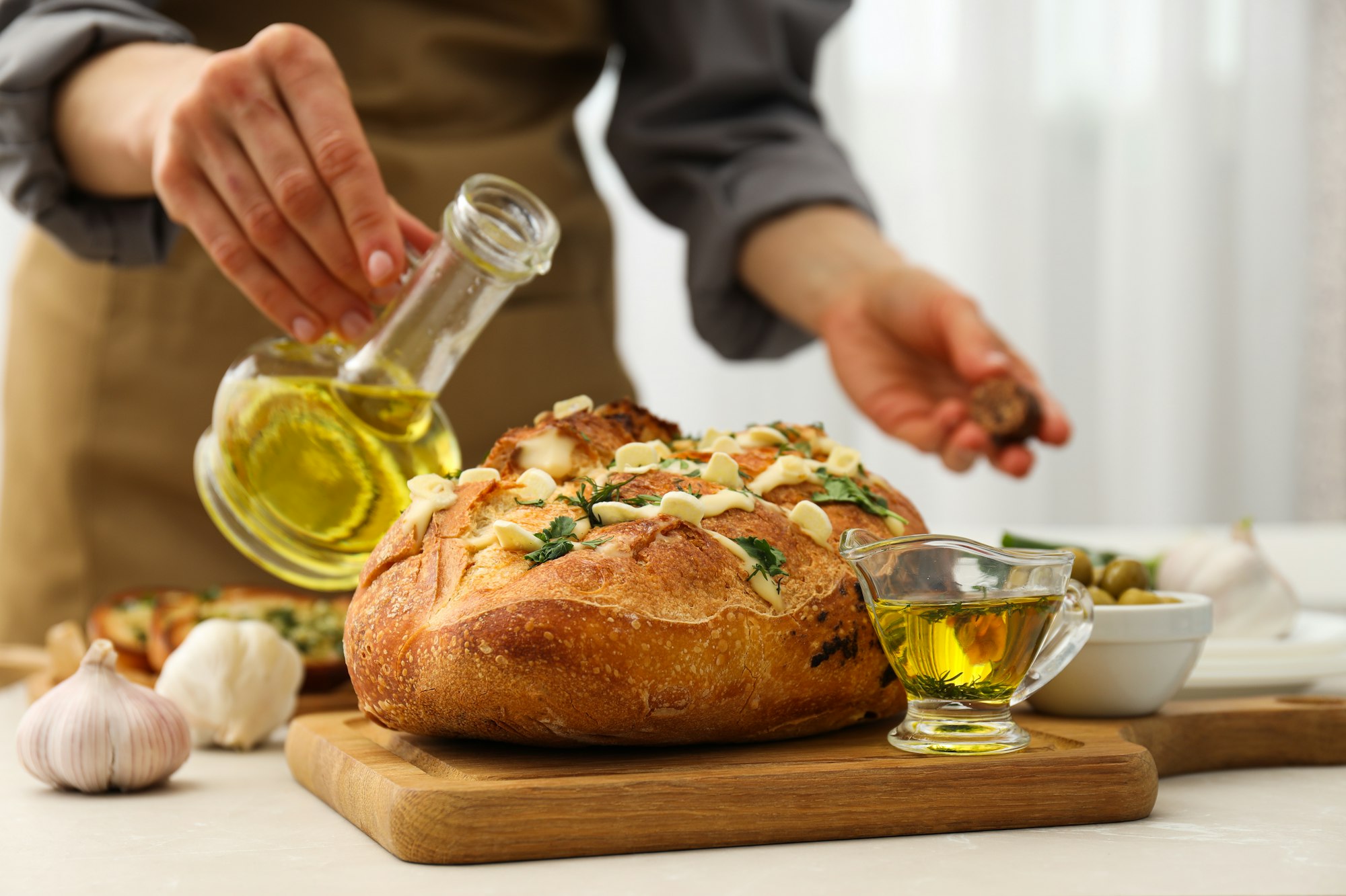 Hjemmebagt brød med sprød skorpe bagt i airfryer