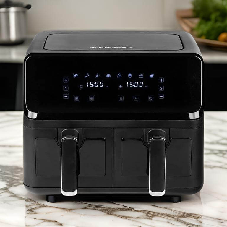 Bedste billige airfryer på hvidt køkkenbord - Airfryer testvinder - Airfryer bedst i test